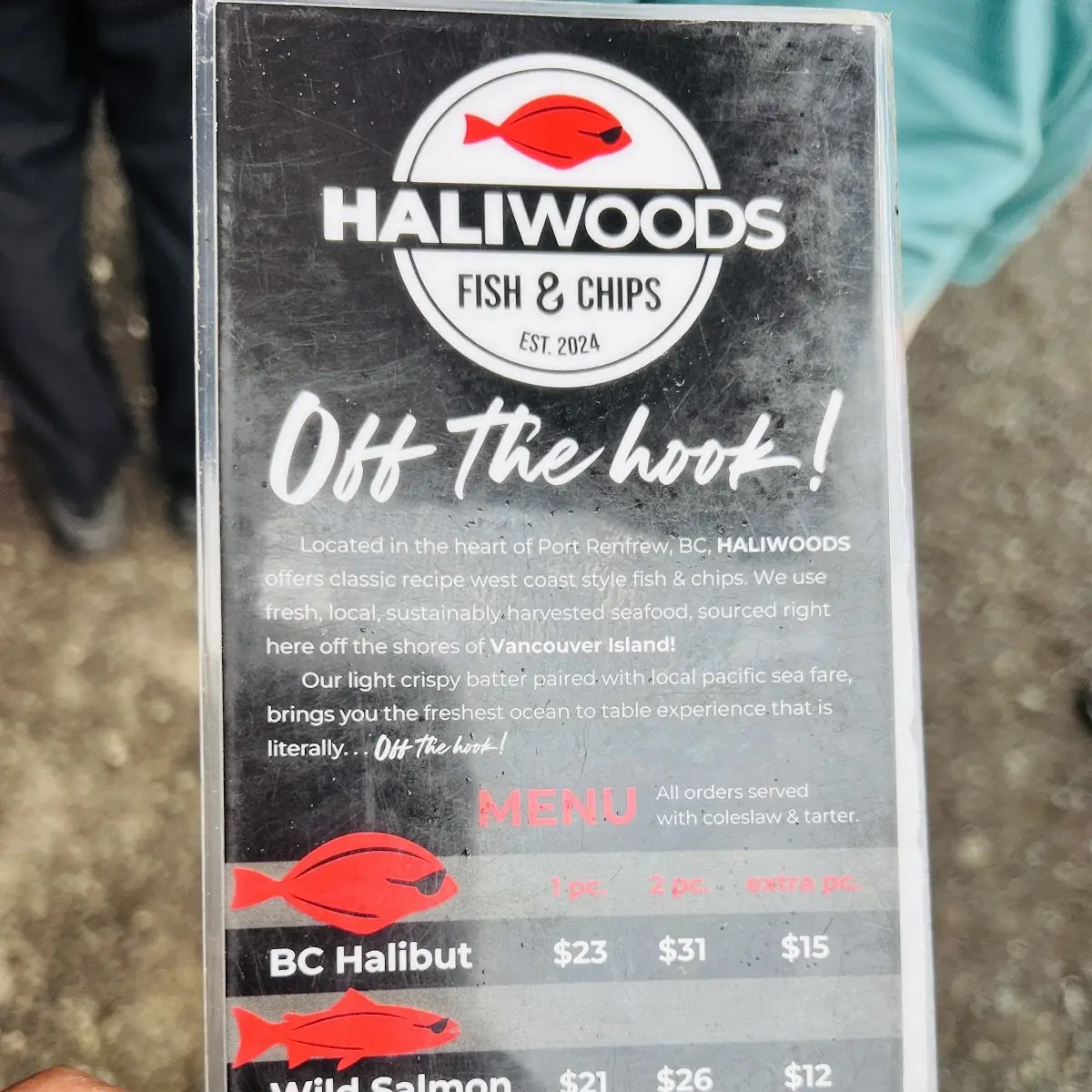 Menu, HALIWOODS