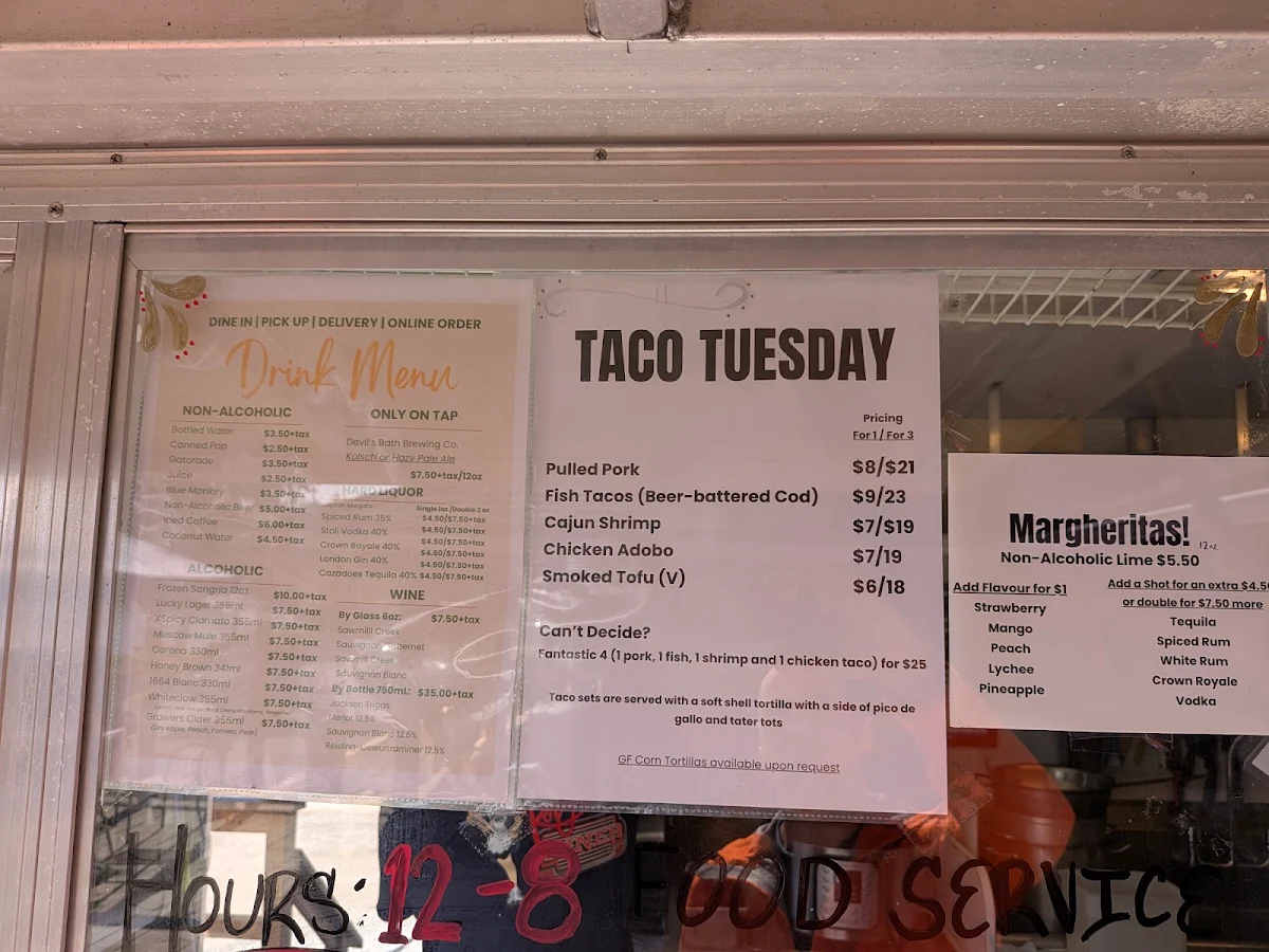 Menu, Roxy's Diner Food Truck at Alder Bay