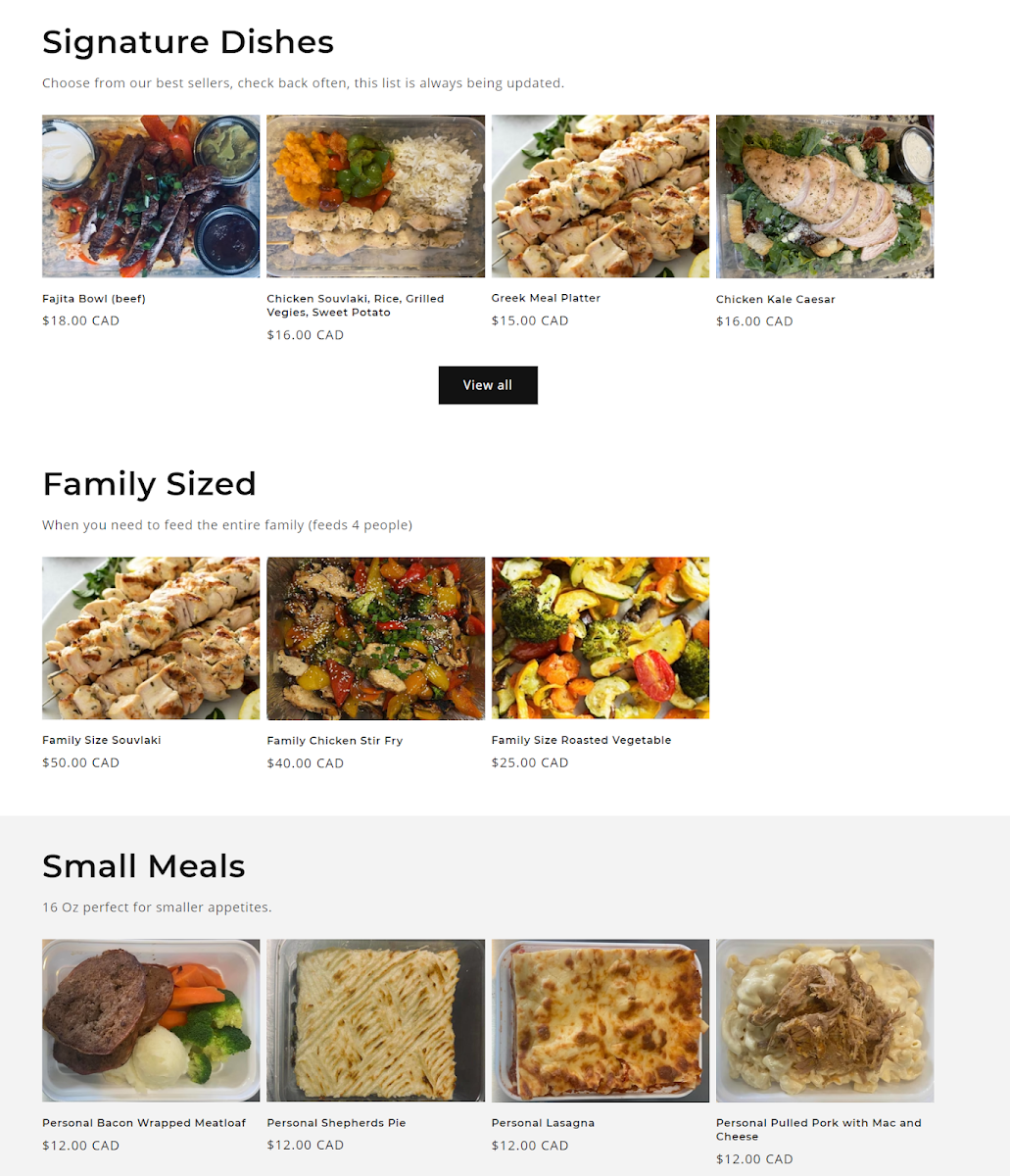 Menu, The Prep Kitchen