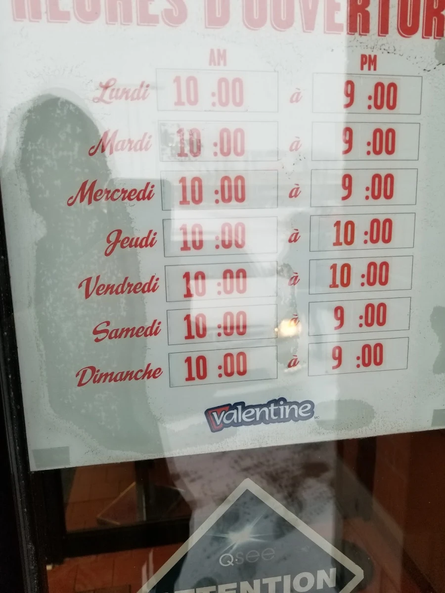 Menu, Valentine