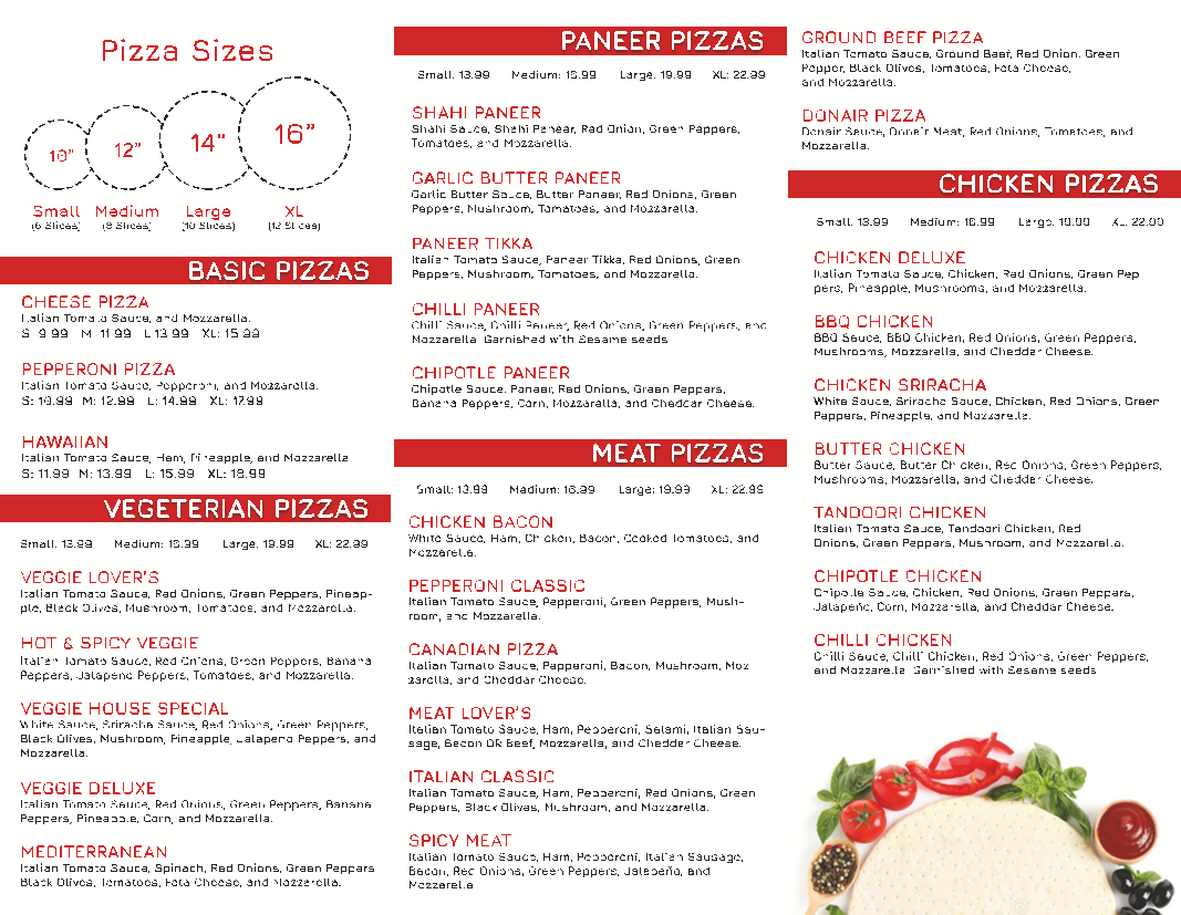 Menu, The Lovely Pizzeria ( Market at the Meadows )