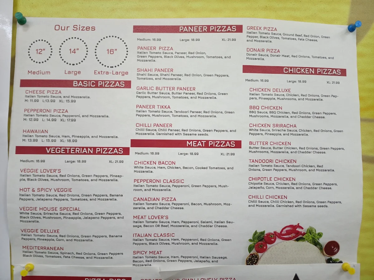 Menu, The Lovely Pizzeria ( Market at the Meadows )