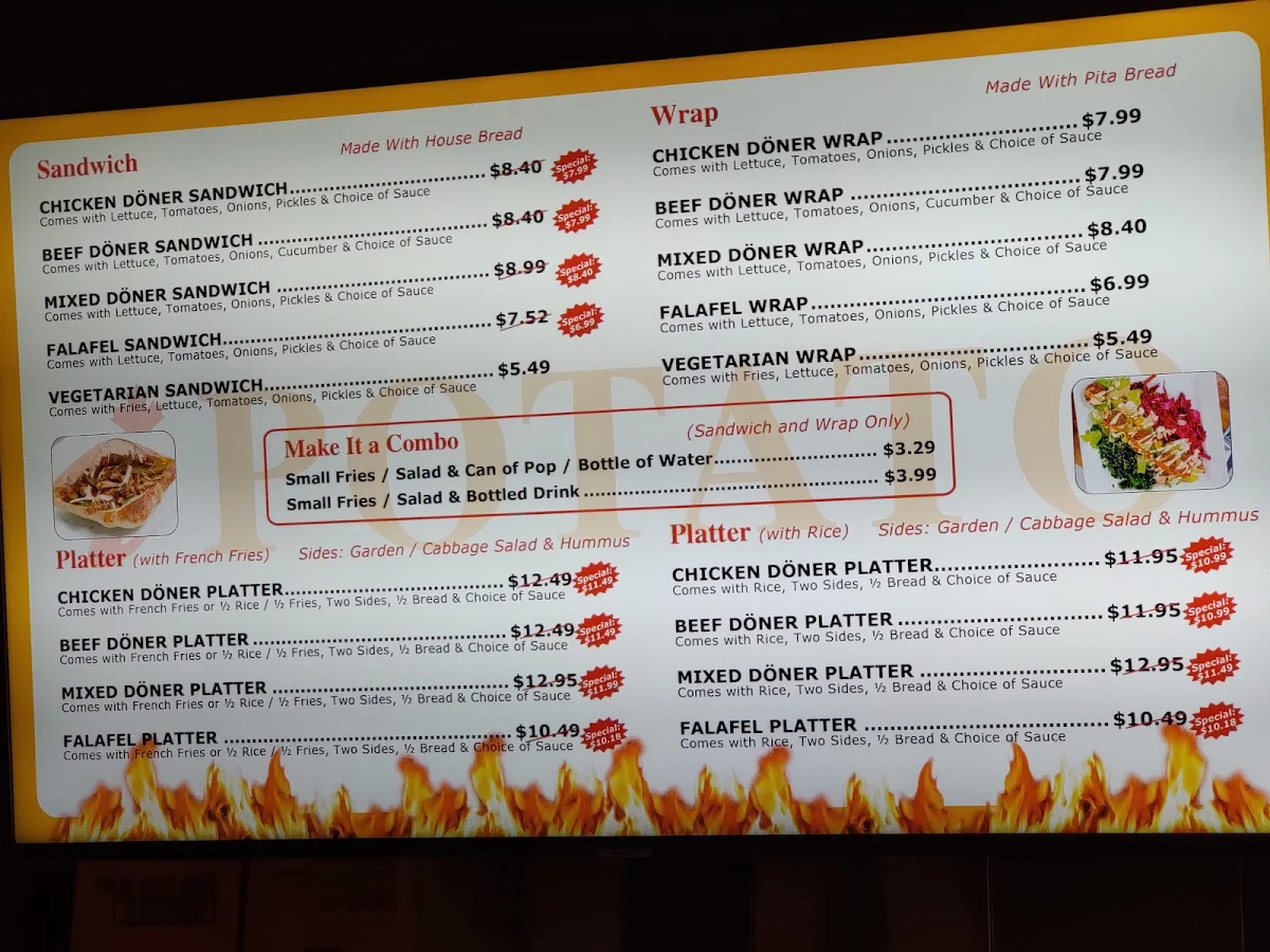 Menu, iPotato