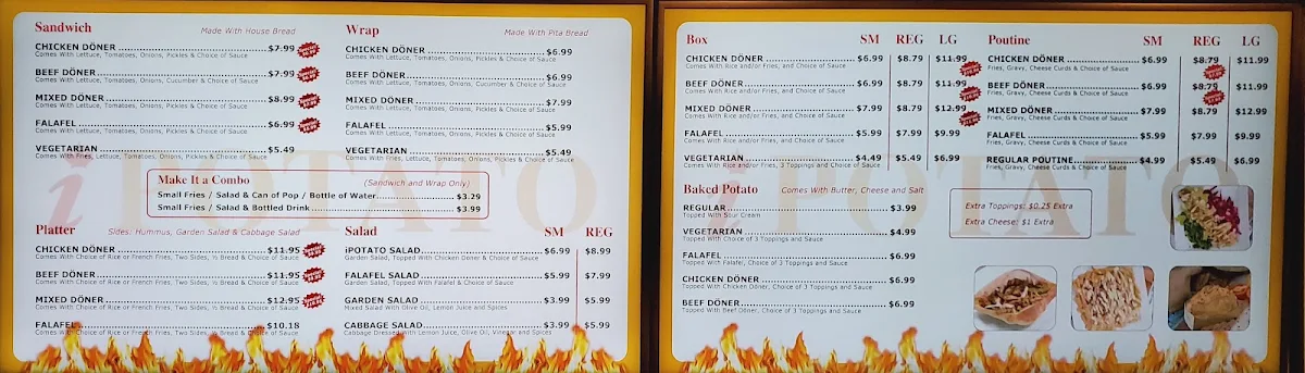 Menu, iPotato