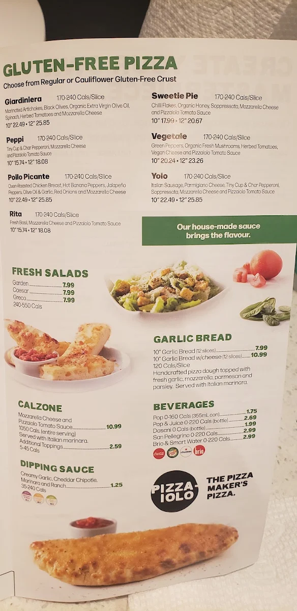 Menu, Pizzaiolo
