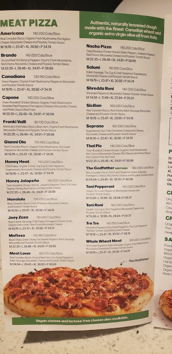 Menu, Pizzaiolo