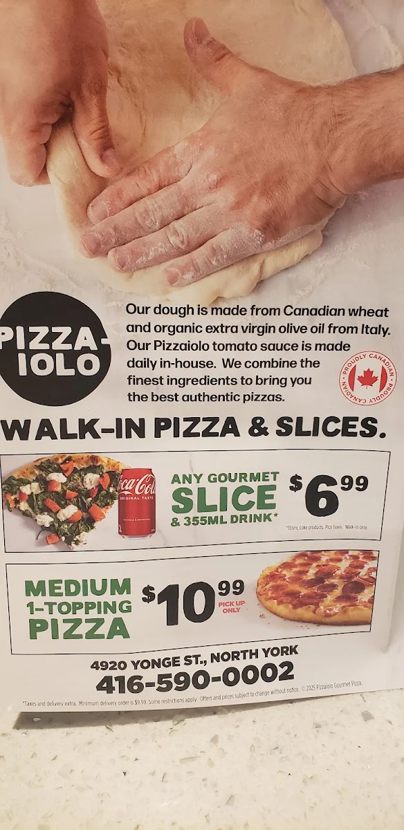 Menu, Pizzaiolo