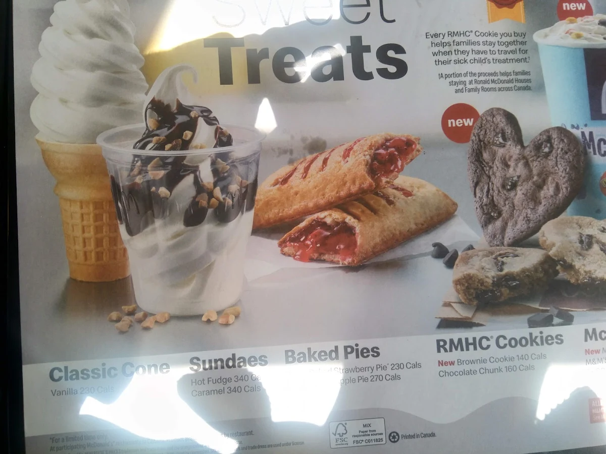 Menu, McDonald's