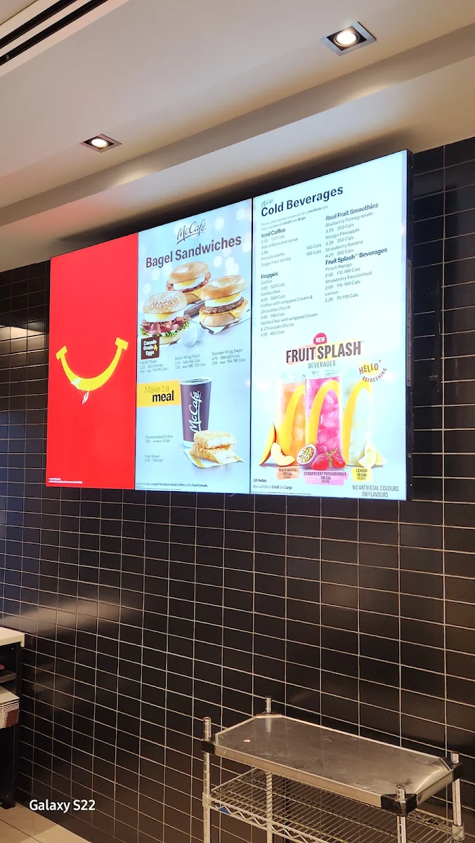 Menu, McDonald's