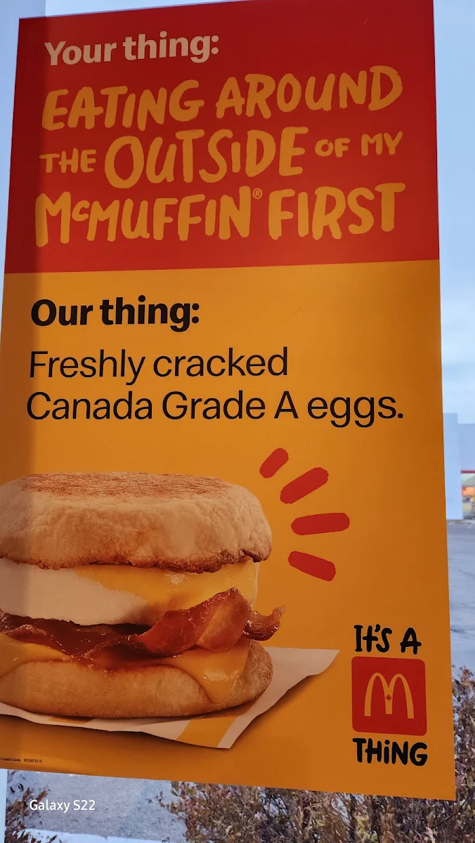 Menu, McDonald's