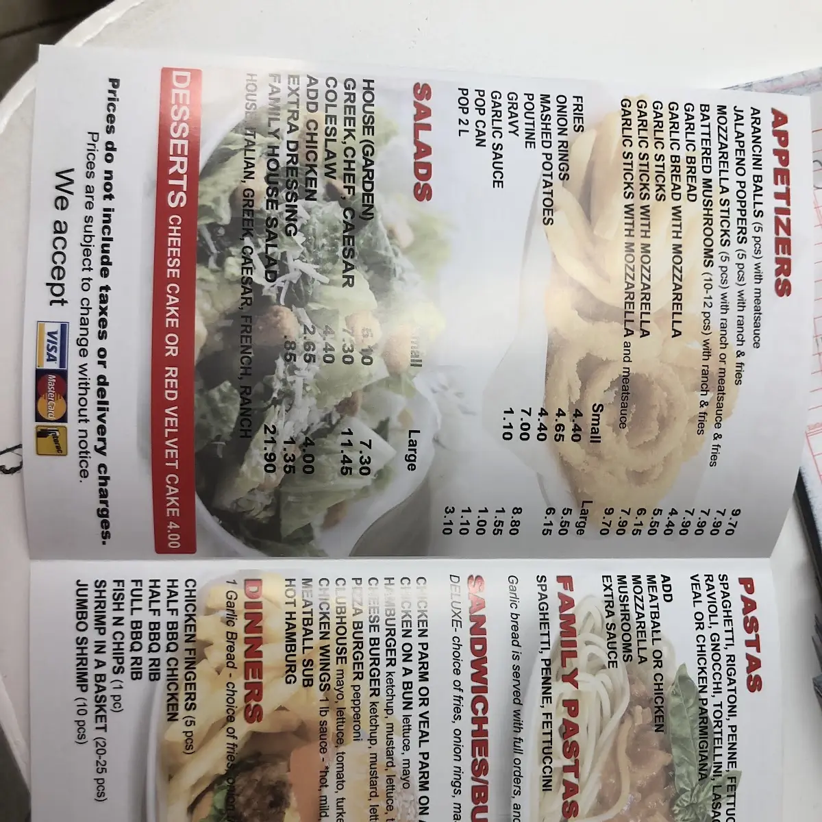 Menu, Windsor Pizza and Pasta House - Jefferson