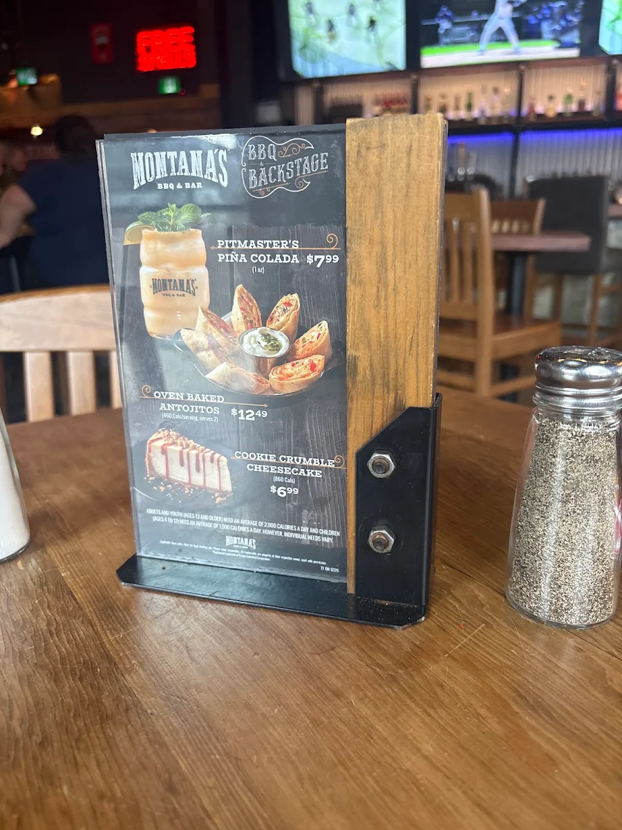 Menu, Montana’s BBQ & Bar