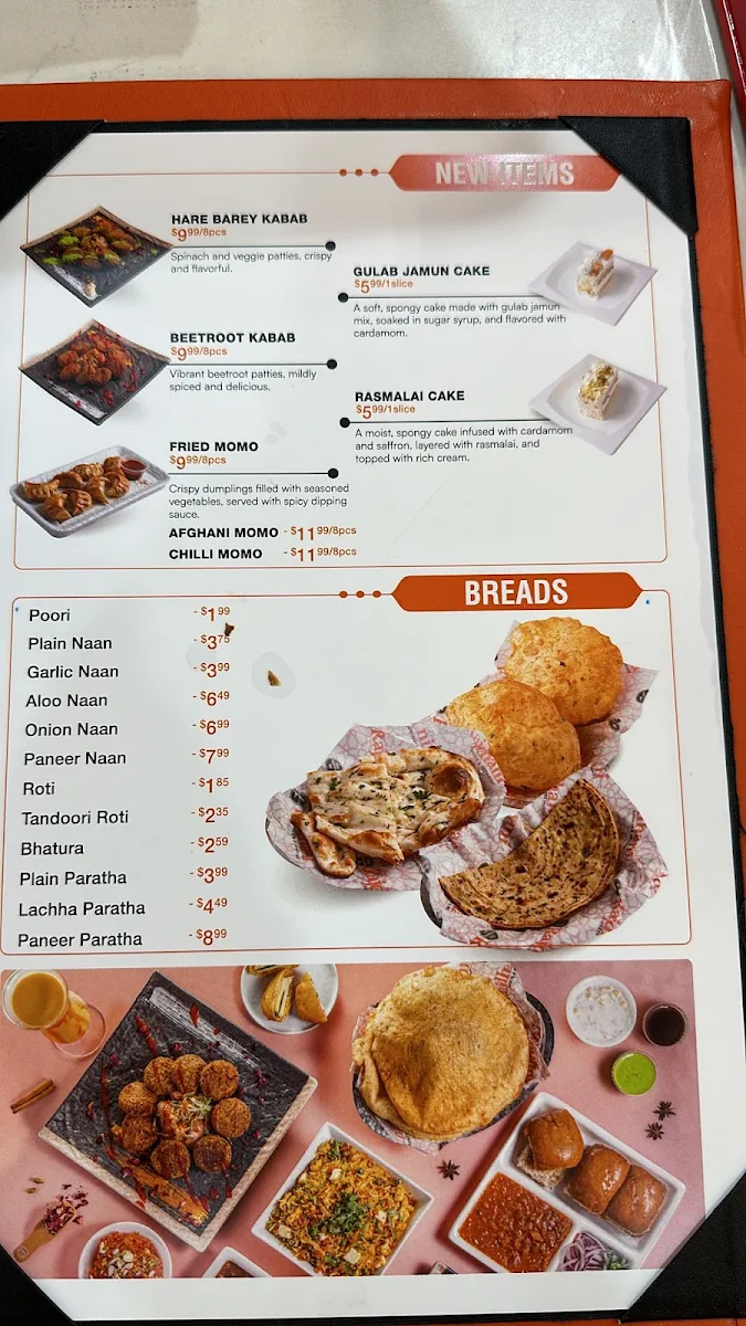 Menu, Rajdhani Sweets & Restaurant (Brantford)