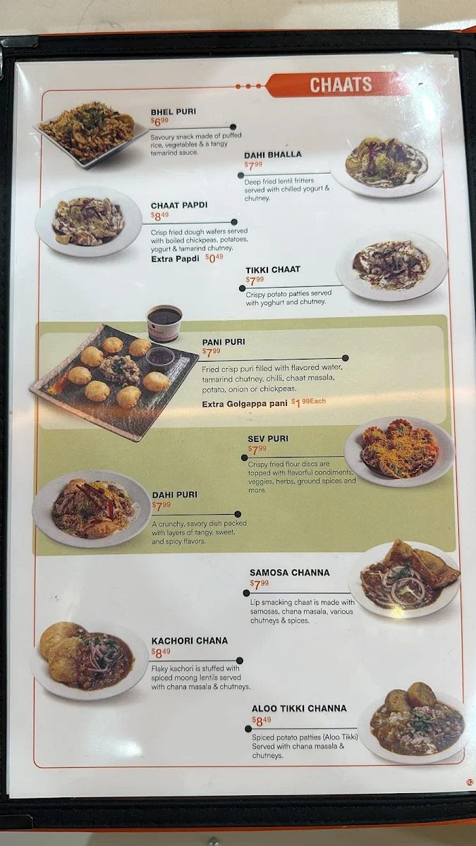 Menu, Rajdhani Sweets & Restaurant (Brantford)