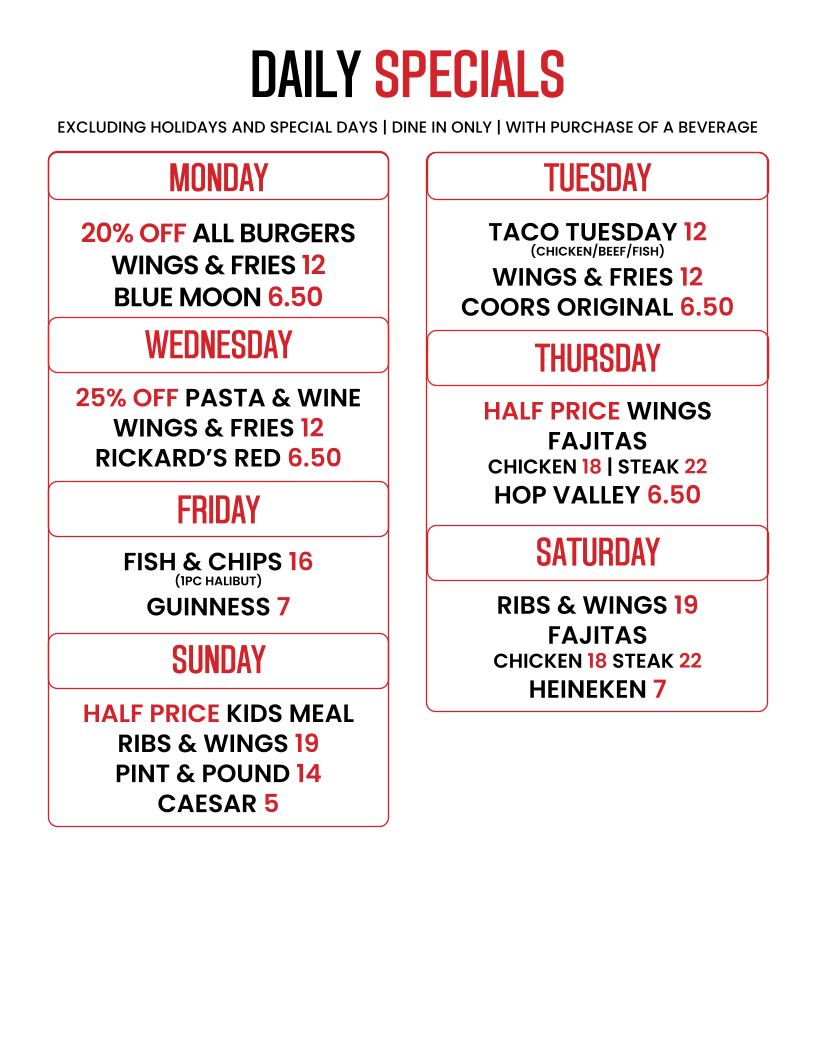 Menu, Jack & Joe's Restaurant.Bar