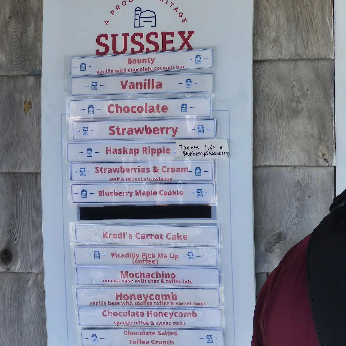 Menu, Tall Tom's Lemonade & Ice Cream