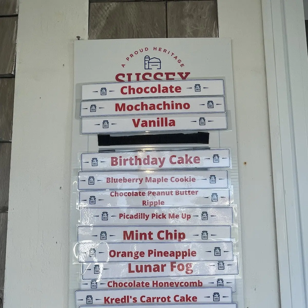 Menu, Tall Tom's Lemonade & Ice Cream