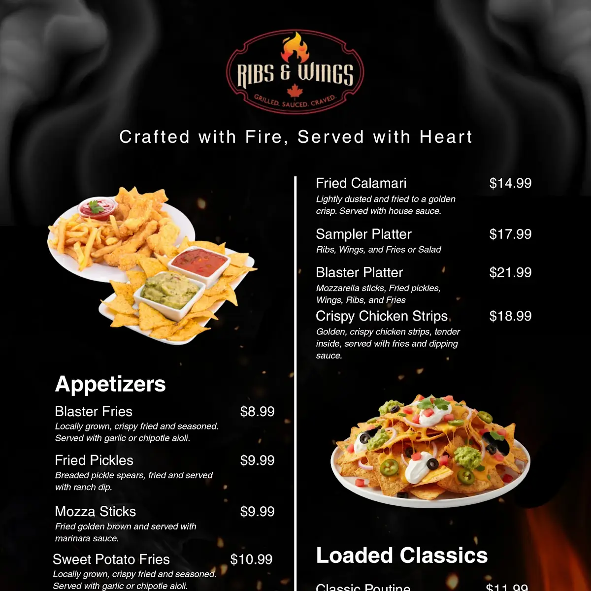 Menu, Blaster Power House