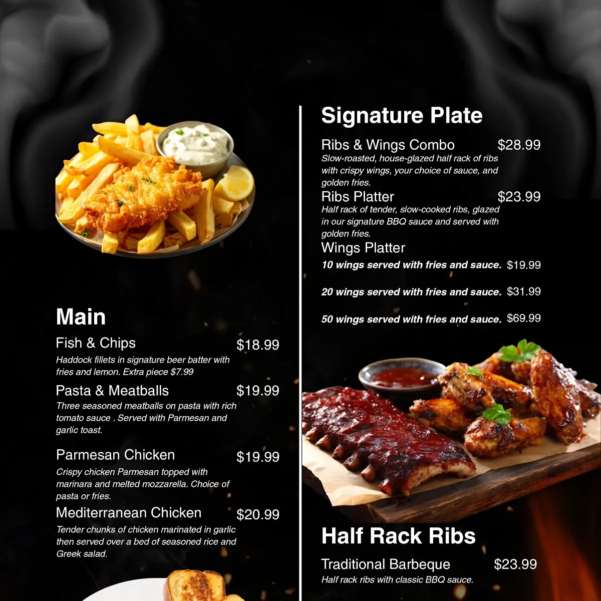 Menu, Blaster Power House