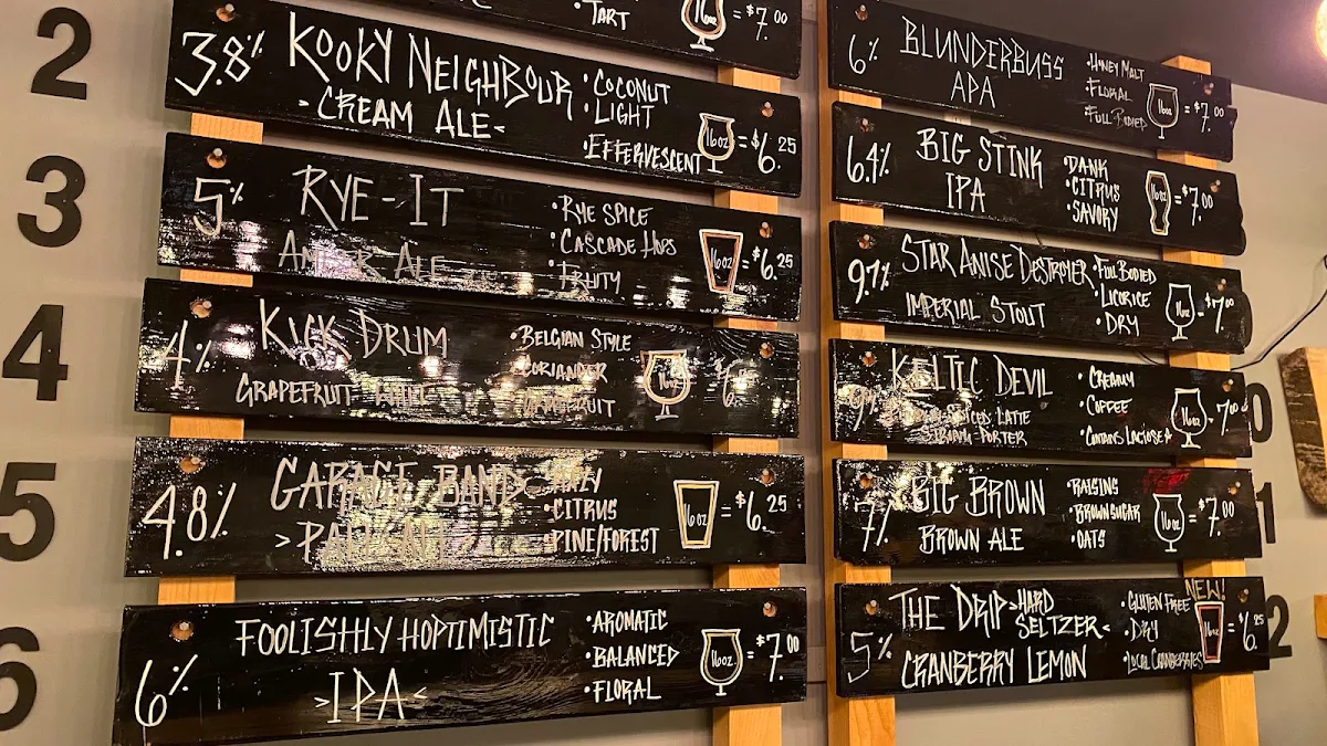Menu, Roof Hound Brewing Co.