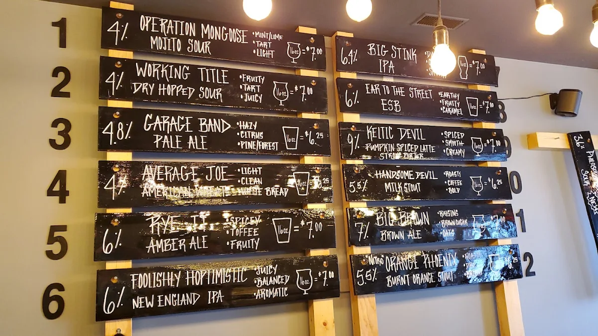 Menu, Roof Hound Brewing Co.