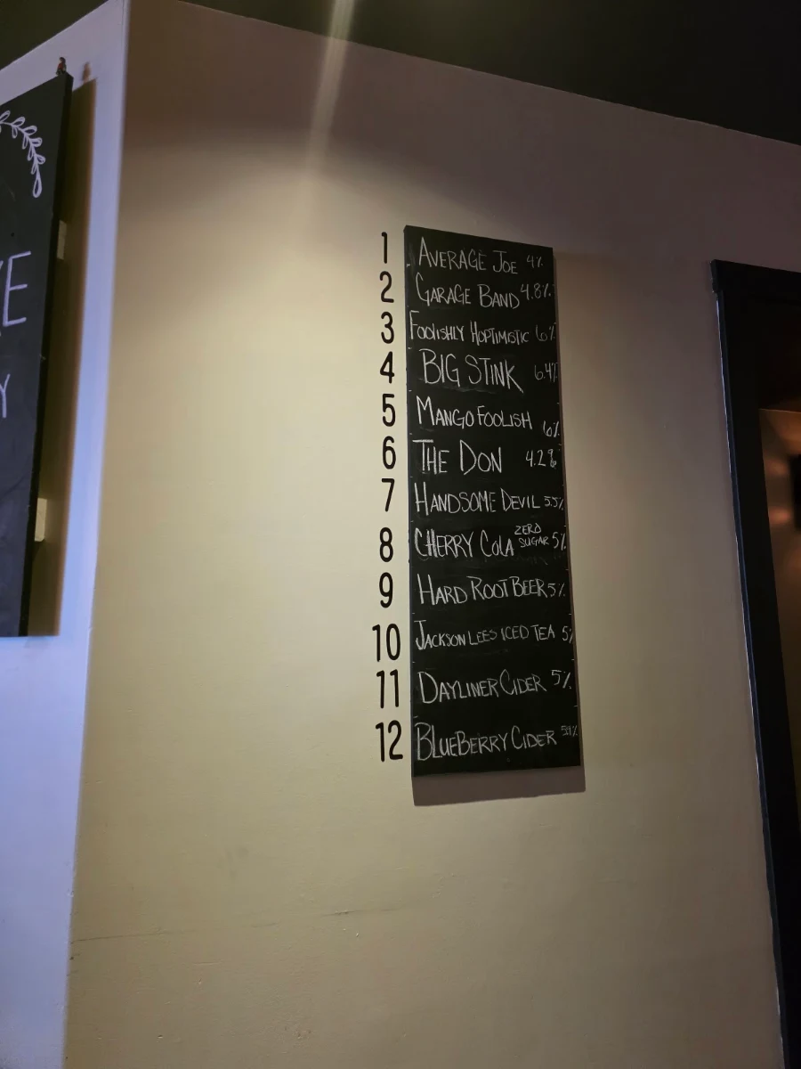 Menu, Roof Hound Brewing Co.