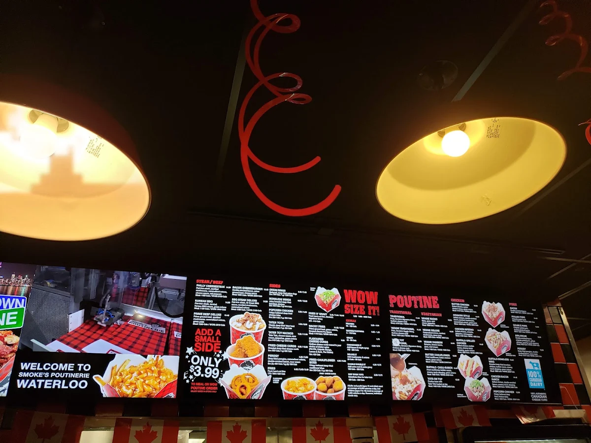 Menu, Smoke's Poutinerie Waterloo
