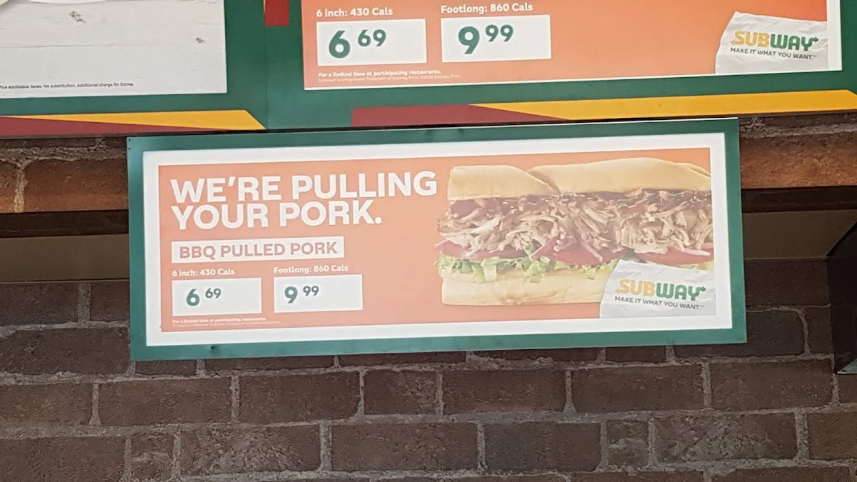 Menu, Subway