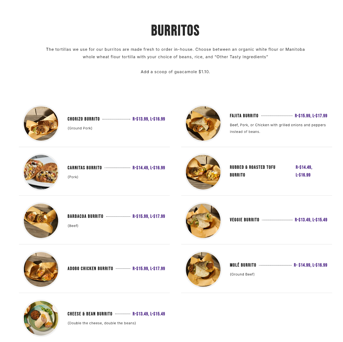 Menu photo 1