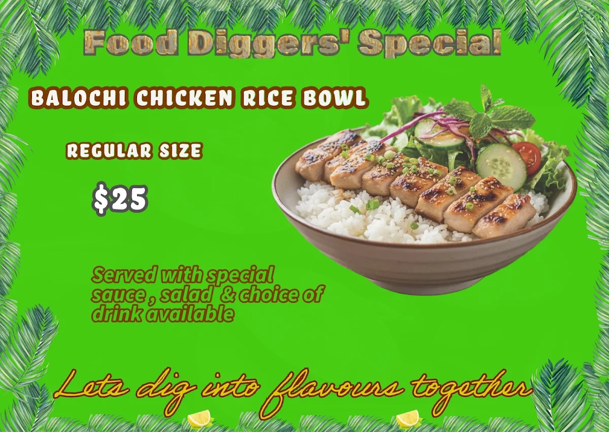 Menu, Food Diggers