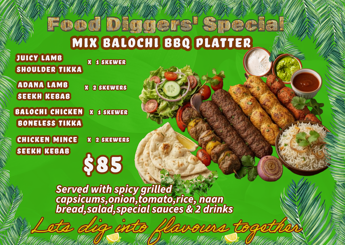 Menu, Food Diggers