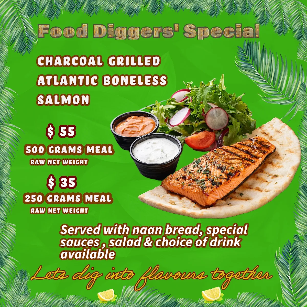 Menu, Food Diggers