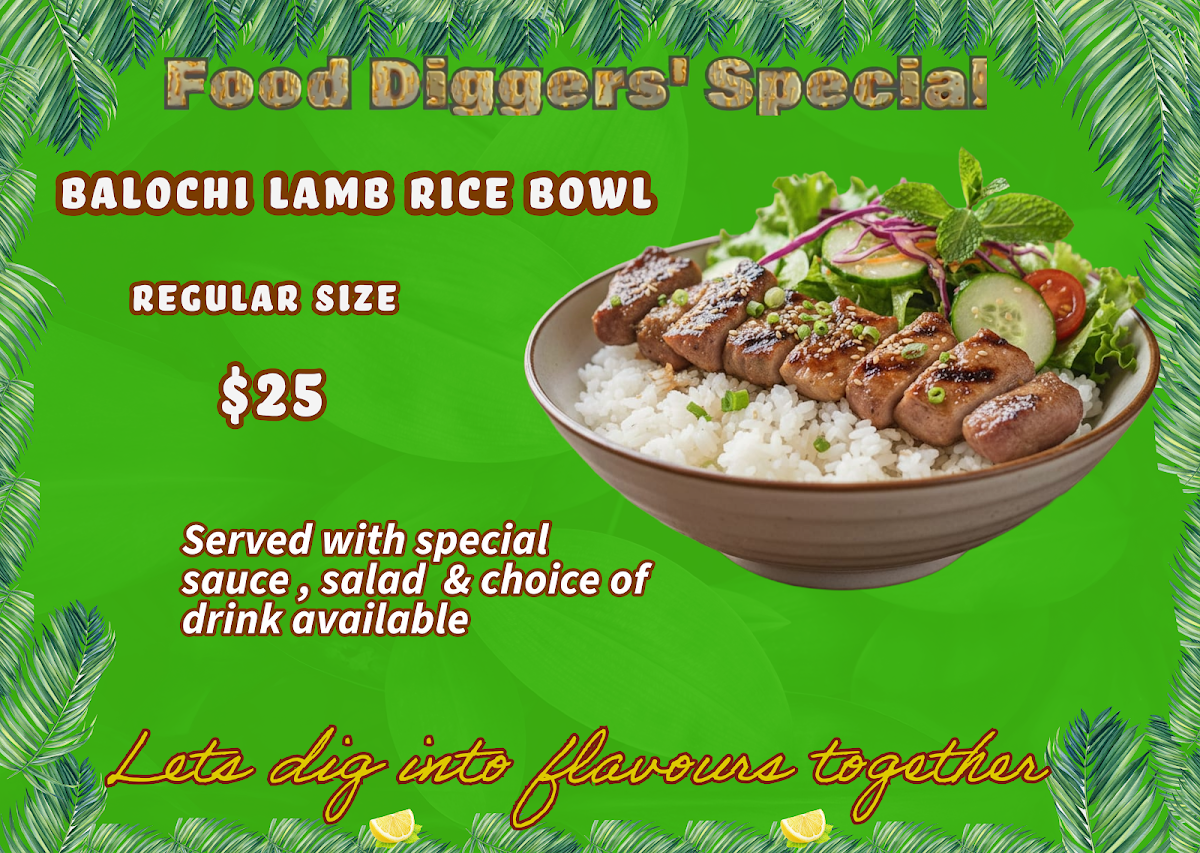 Menu, Food Diggers