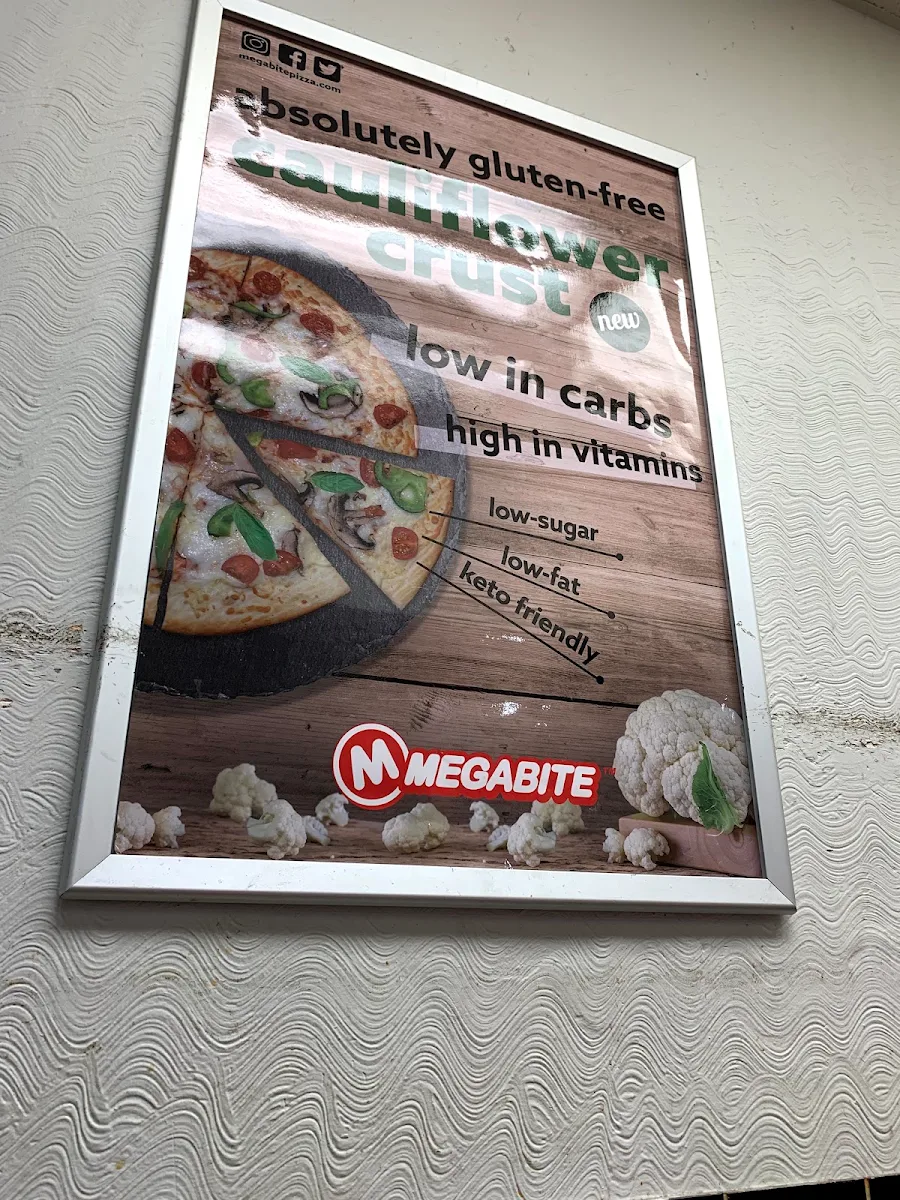 Menu, Megabite Pizza Commercial Drive