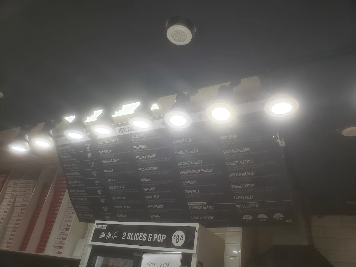Menu, Megabite Pizza Commercial Drive