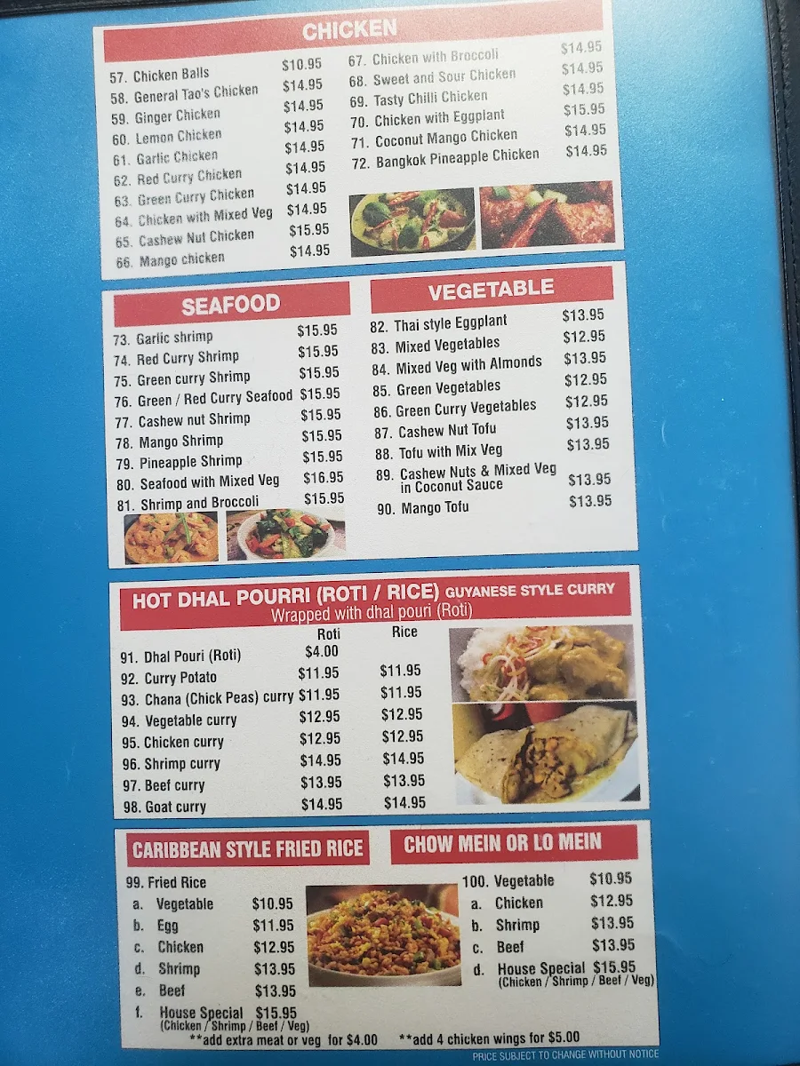 Menu, Spotstar Family Restaurant