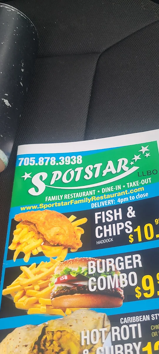 Menu, Spotstar Family Restaurant