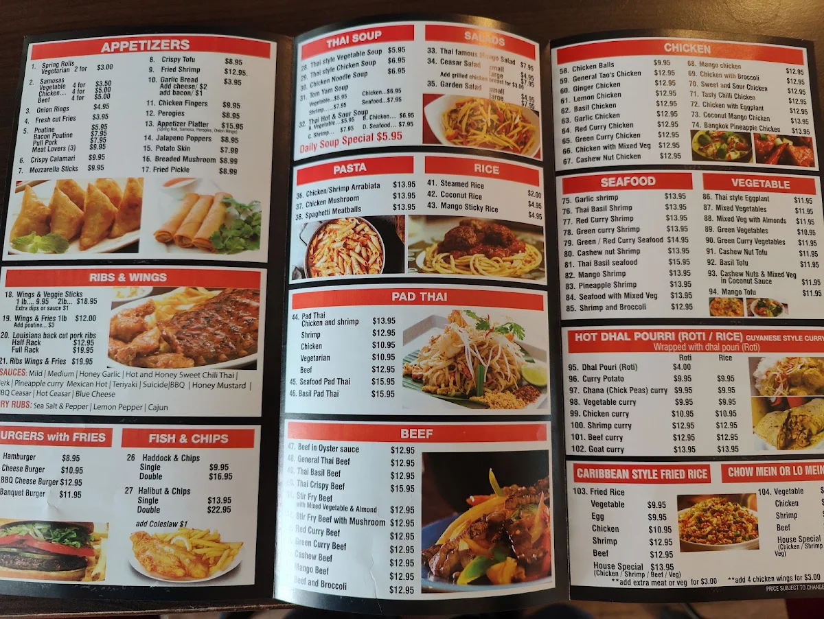 Menu, Spotstar Family Restaurant