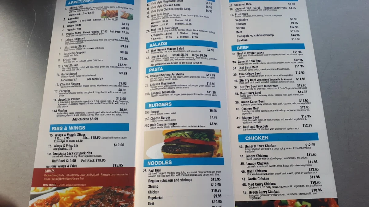 Menu, Spotstar Family Restaurant