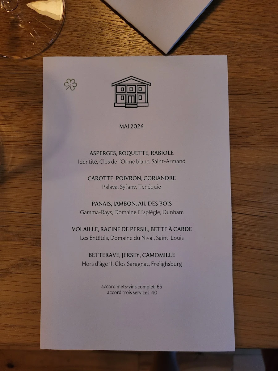 Menu, Espace Old Mill