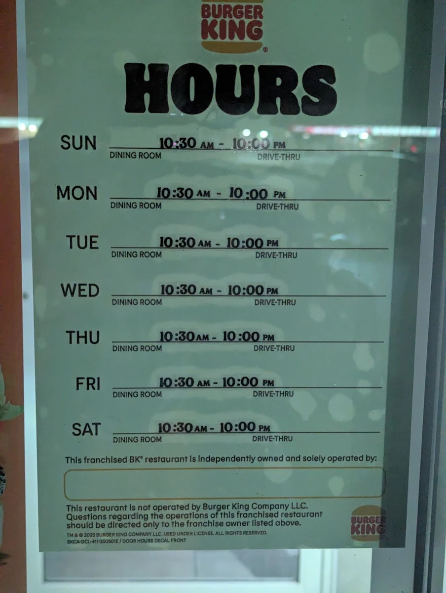 Menu, Wendy's