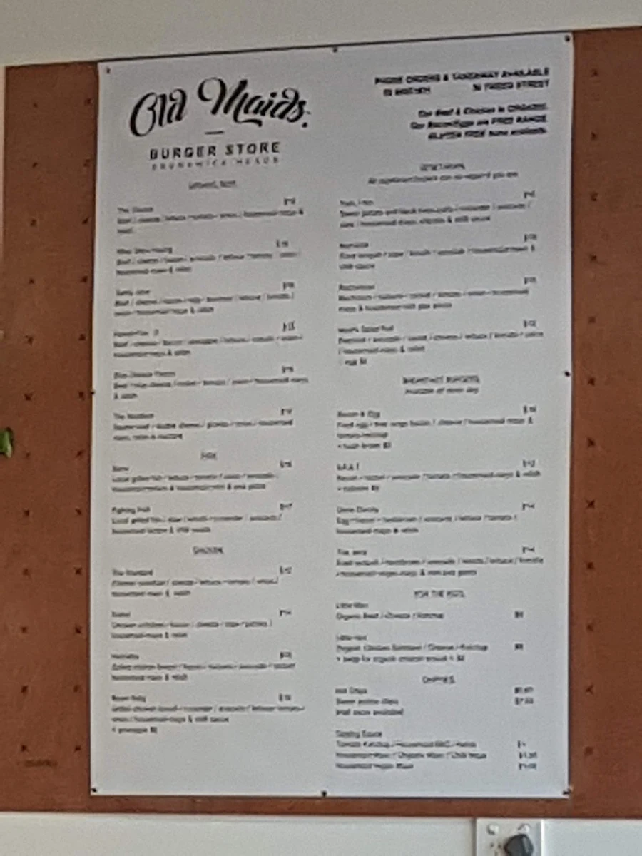 Menu, Old Maids