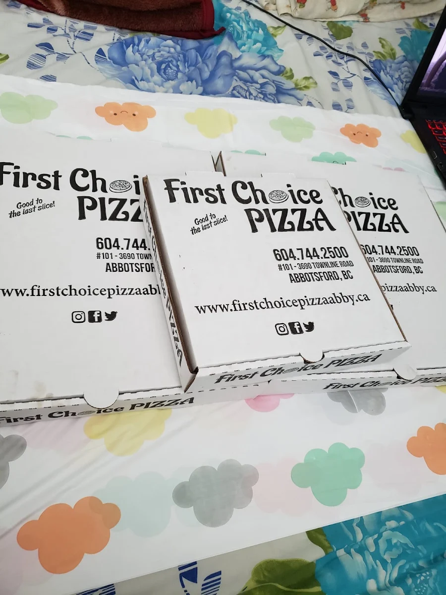 Menu, First Choice Pizza Abbotsford