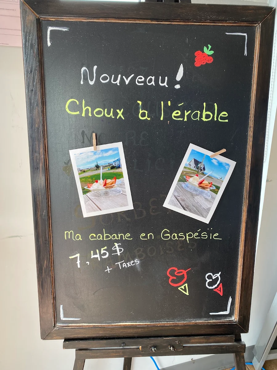 Menu, Le Zodiac Resto Crèmerie