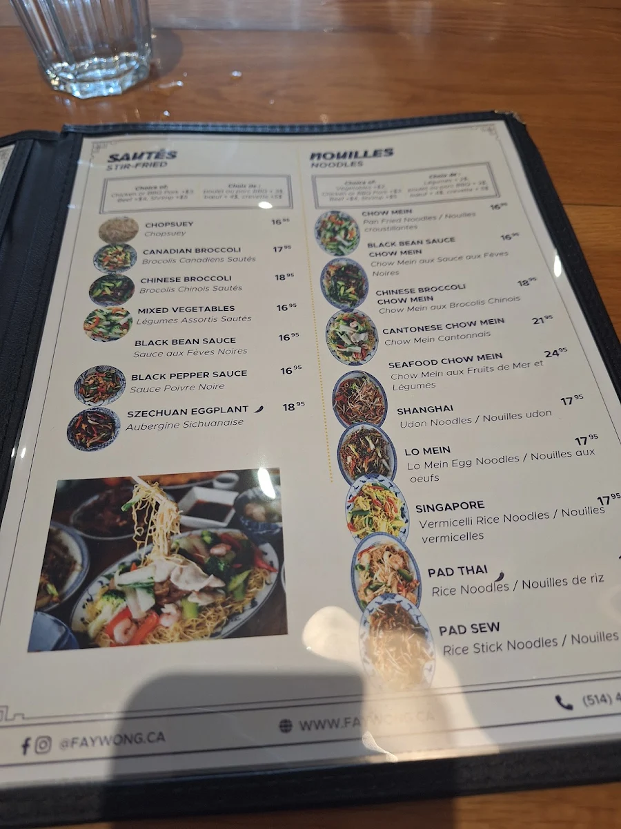 Menu, Fay Wong