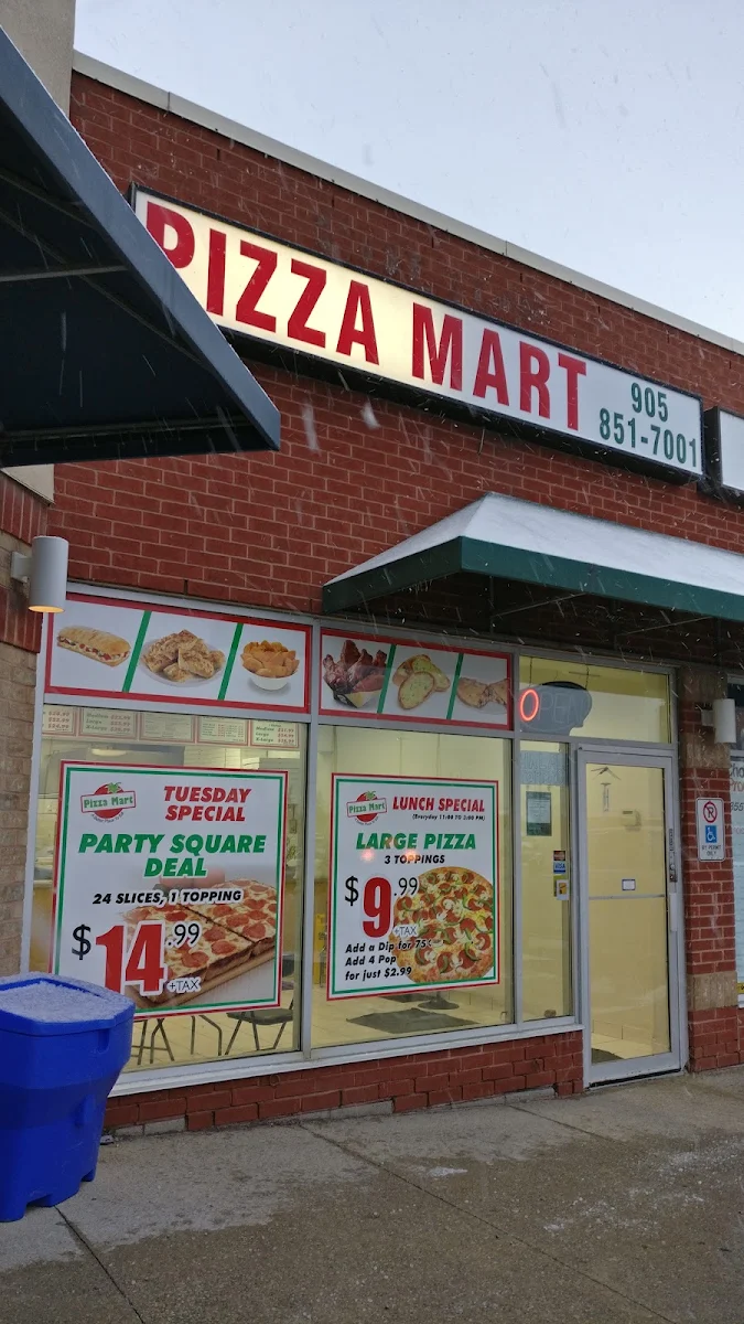 Menu, Pizza Mart