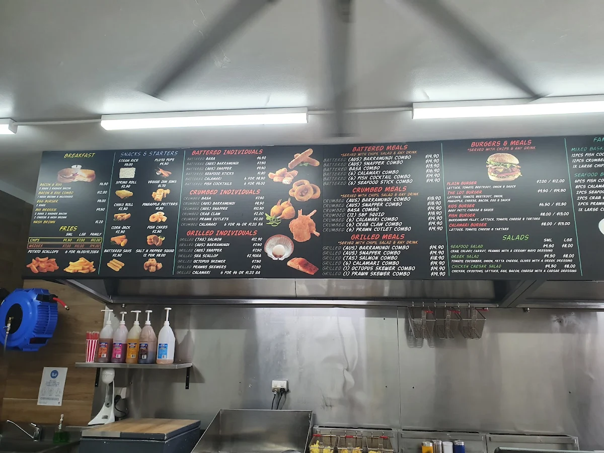 Menu, Pritchard Seafood