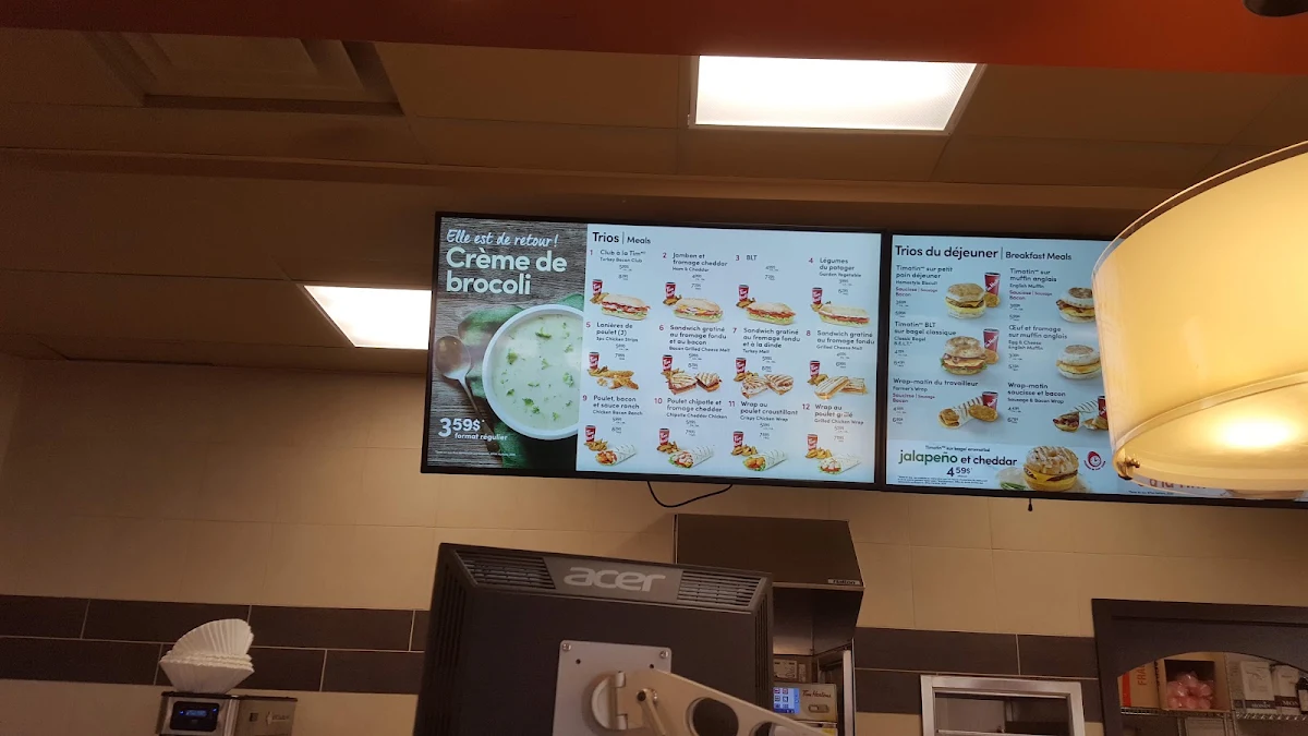 Menu, Tim Hortons