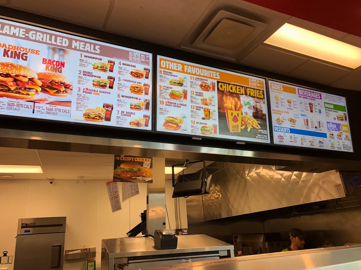 Menu, Burger King