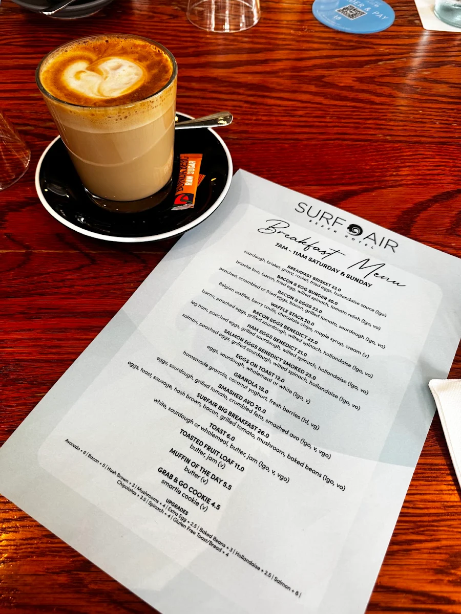 Menu, Surfair Beach Hotel